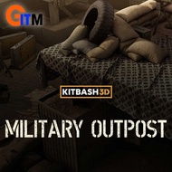 KITBASH3D - MILITARY OUTPOST | REALISTIC 3D BASE ASSET PACK | DIGITAL DOWNLOAD | BLENDER UNITY UNREA