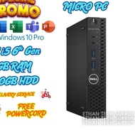 🇲🇾【CHEAPEST 】Dell OptiPlex 3050 MICRO Desktop PC | Intel Core i5 6th Gen | 16GB RAM | Windows 11 Pro
