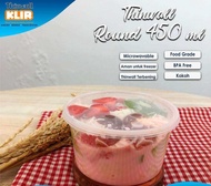 Thinwall Variasi round 750ml s/d 200ml + tutup / Bulat tinwal mangkok bawah datar premium merk KLIR