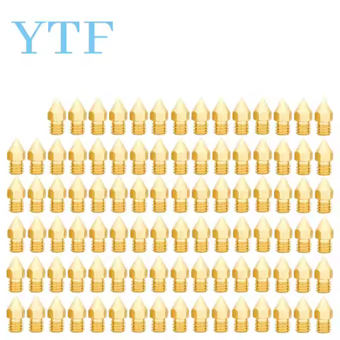 5-100Pcs 3D Printer Brass Copper Nozzle Mixed Sizes 0.2/0.3/0.4/0.5/0.6/0.8mm Extruder Print Head Fo