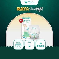 Offspring Fashion Baby Diapers Pants L (144pcs) [4 Packs]