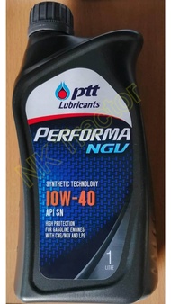 PTT Performa NGV 10W-40 น้ำมันเครื่องยนต์เบนซิน ที่ใช้งานร่วมกันระบบ CNG / NGV / LPG ขนาด 1 ลิตร (น้ำมันเครื่อง แก๊ส ก๊าซ เบนซิน)