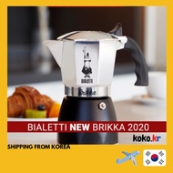 2020Ver Bialetti New Brikka Espresso Coffee Maker 2 Types (2, 4 Cup) with FREEBIES