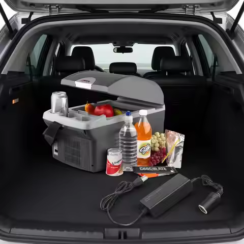 14 Liter Portable Thermoelectric Cooler/Warmer with 110V AC Home Power Cord & 12V Car Adapter for Ca