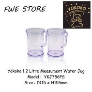 Yokoko 1.2 Litre Measument Water Jug / Jag Air Pengukur /  Kendi Air / Bekas Simpanan Air
