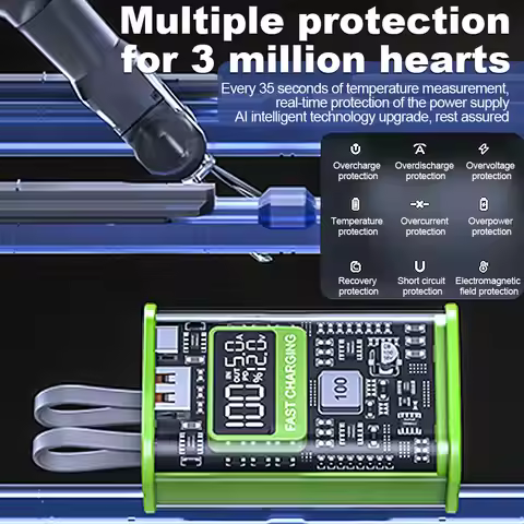 PD 22.5 W Phone 21700 Battery Charger Case Fast Charging Case 10000mAh Polymer Battery Charging Powe