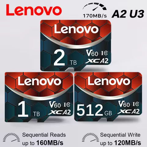 Lenovo 2TB Memory Card 128GB Class 10 V60 TF Card 1TB Mini SD Card 512GB High Speed Micro TF SD Card