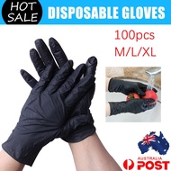 100PCS Multifunctional Disposable Nitrile Medical Exam Gloves Powder-Free Antibacterial Kitchen Food Safety Clean Black S/M/L