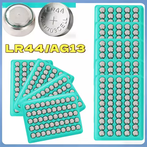 HotSALE AG13 LR44 Alkaline Button Battery 1.55V A76 357A LR1154 SR1154 SR44 For Watch Calculator Car