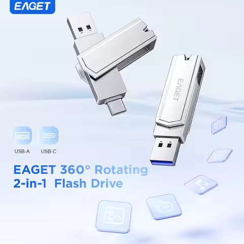 Eaget 2-in-1 USB 3.2 Flash Drive 512G 256G 128GB 64GB Type C 120MB/S Flash Drive for iPhone 15 Andro
