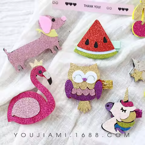 Gilter Unicorn/Star Hair Clips for Girls Fashion Kids Hairpins Barrettes Cartoon Hairgrip Hair Acces