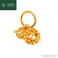 SURIA JEWELS | EMAS 916/22K PENDANT LOKET GOLD COIN CHARM 金钱葫芦吊坠