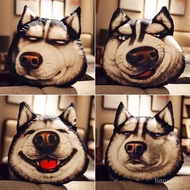 [Dodo Shopping] [1129 People Collection] Erha 3d Dog Head Husky Pillow Cute Bedside Cushion Car Sofa