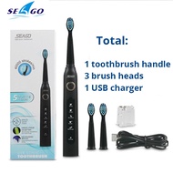 Adults Sonic Electric Toothbrush 2 Mins Smart Timer Strokes Deep Oral Clean 5 Modes Waterproof USB R
