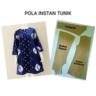 Pola Instan Tunik Lengan Panjang