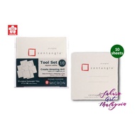 SAKURA Zentangle Tile 10 sheet Set