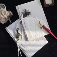 Handmade Vow Card Western Style High-End Exquisite Outdoor French Wedding Vow Book Bride Vow Card Vo