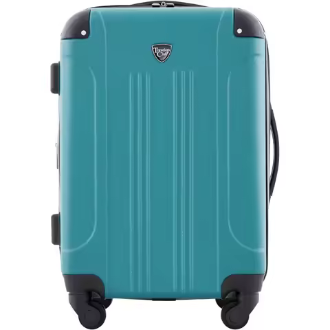 22" Hardside Expandable Spinner Luggage, Teal, Carry-On Suitcase with 360° Wheels