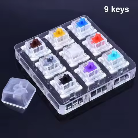 9/12 Key Outemu Switch Tester for Mechanical Keyboard Gaming Switch Blue Linear Clicky Silent Silver