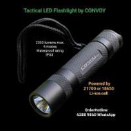 戰術強光電筒（不包括鋰電池&amp;充電器）兼容21700或18650鋰電Convoy Flashlight 🔦 T...