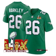 Men's 2025 Super Bowl LIX NFL Philadelphia Eagles Saquon Barkley American Football Jersey
