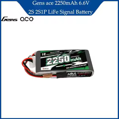 Gens ace 2250mAh 6.6V 2S 2S1P LiFe Signal Battery Pack with BBL1 Futaba 3P Plug for 14SG 4PLS T8J Re