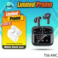 Awei T56 ANC + ENC Wireless Earbuds Touch Screen Earbuds Noise Cancellation Earphone Awei Bluetooth 