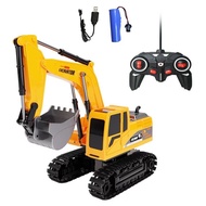 🍋READY STOCK LEMON🍋 6 Channel Truck Remote Control Excavator Alloy Excavator Rechargeable Toy Constr