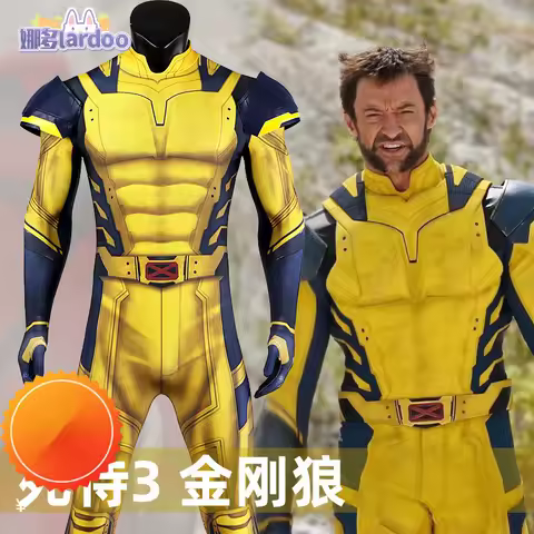 New Deadpool 3 Wolverine Cosplay Costume Superhero Cosplay Zentai Full Set With Bosysuit Shoes Handm