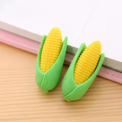 4Pcs Creative Eraser Super Cute Cartoon Assembled Corn Eraser Student Gift Eraser