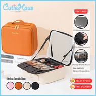 Cutiehaus Multifunction Makeup Cosmetic Bag LED Mirror Portable Hand Held Large Professional Bag Beg