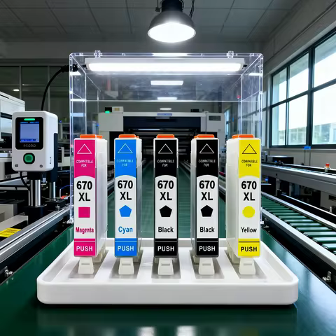 Compatible 670XL Ink Cartridge for HP Deskjet Ink Advantage 3525 4615 4620 4625 5525 6526 Printer HD