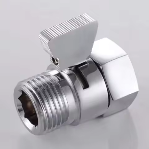 Flow Control Shower Head Shut-Off Valve Shower Diverter Valve for Bidet Spray Top Rain Shower Hand H