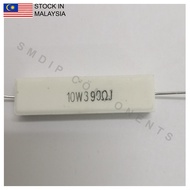2PCS 390R ±5% 10W, Axial Lead Through Hole Wirewound Cement Resistor (10W390RJ)