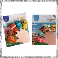 (AOPG) 2Set Finger for Children 5 Farm Animals PVC Bath Toys Hand Doll Set Early Eductional Toy(A) &