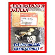 Main Switch Key Set Kunci Honda Ex5 Dream 110 / Wave Alpha CX110 100% Honda Original [NOS]