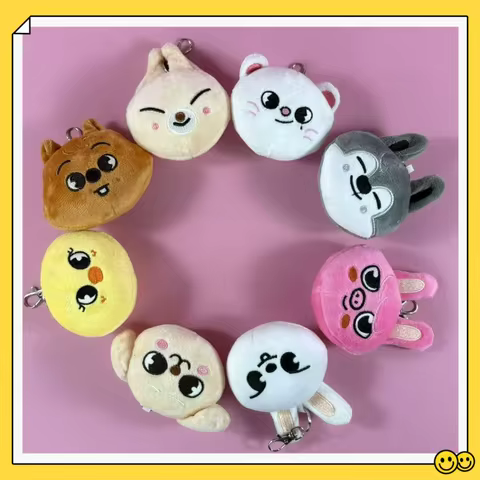 SKZOO Ultra Soft Plush Keychain - Adorable Mini Animal Companion for Car & Backpack