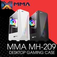 Com Hub PC | MMA MH-209 ATX GAMING CASE - WHITE (NO FAN/PSU INCLUDED)