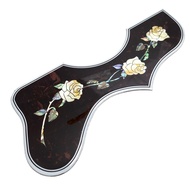 SJ200 Acoustic Guitar Pickguard 2mm Tortoise Shell with Floral Abalone Inlay, Self-Adhesive 3M Backi