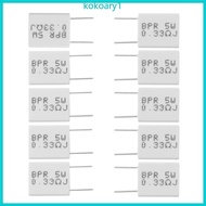 KOKO 10 pcs 0 33R 5 for W 5% Cement Resistor 0 33R 0 33Ohm Non-Inductive Resistor BPR