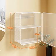 YIXIN | ตู้เก็บของกันฝุ่นสำหรับบนโต๊ะ 2 ชั้นและถาด