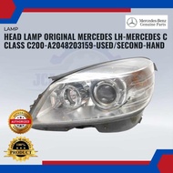 HEAD LAMP ORIGINAL MERCEDES LH.RH-MERCEDES C CLASS C200-A2048203159.A2048203259-USED/SECOND-HAND