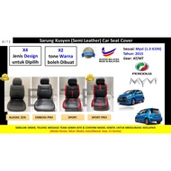 Perodua MYVI ICON (2015) BITE - Semi Leather Car Seat Cover/Sarung Kusyen Kereta