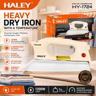 HALEY HY-1724 Heavyweight Electric Iron | 1200W | Golden Teflon Soleplate | Adjustable Temperature