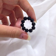 6mm Plain Black Plastic Bead Ring, Durable, No Cracking (Size 6cm)