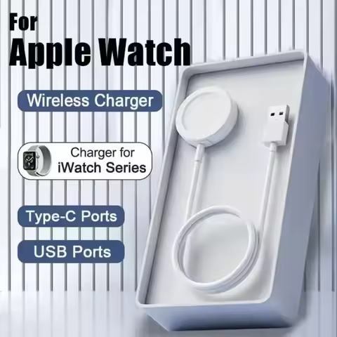 2024 Magnetic Wireless USB A Fast Charger for Apple Watch Ultra Series 9 8 7 6 SE Type C Cable Charg