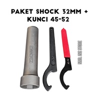 32mm 8pt Deep Shock Socket Wrench + 45-52HOOK For Honda Steering Wrench.