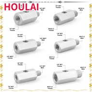 HOULAI Oil Pressure Sensor Connector, M12 M10 M14 Stainless Steel Side Holes Feed Line Gauge Tee Ada