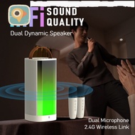Orashare BS10 Wireless Karaoke Speaker With Dual MIC HiFi Sound Outdoor Bluetooth Speaker With RGB