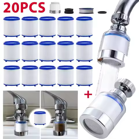 360 Degree Rotating Faucet Filters Bubbler Mount Anti-splash for Household Kitchen Bathroom Faucet W